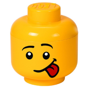 Žltý úložný box v tvare hlavy LEGO® Silly S