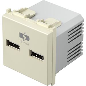 TEM EM65 | USB nabíjačka 5V 2A 2M Farba: Slonová kosť