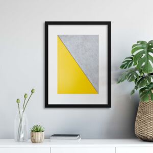 Rámovaný obraz GLIX Grey/Yellow Abstraction 50x70 cm