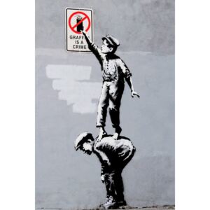 Plagát, Obraz - Banksy - Grafitti Is A Crime, (61 x 91,5 cm)