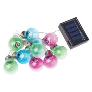 ECOprodukt Solárna LED reťaz Cole & Bright 10 retro farebných žiaroviek