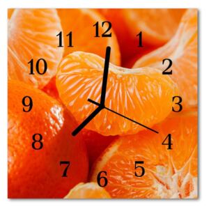 Nástenné sklenené hodiny mandarínky