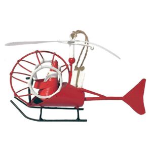 Vianočná závesná ozdoba G-Bork Santa in Helicopter