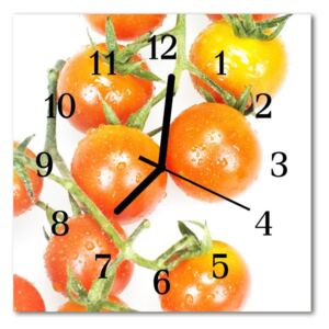 Nástenné sklenené hodiny paradajky