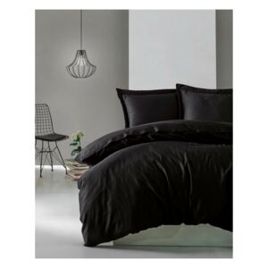 L'ESSENTIEL MAISON Čierny saténový set posteľnej bielizne Elegant Premium