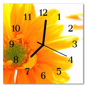 Sklenené hodiny štvorcové kvetina