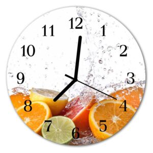 Nástenné sklenené hodiny pomaranče