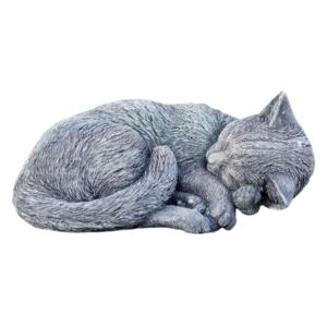 Záhradná betónová dekorácie spiace mačka - 26 * 21 * 11 cm