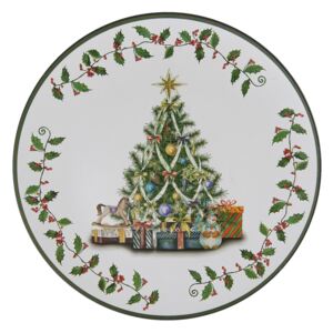 Vianočný melanínové tanier / podnos sa stromčekom - Ø 33 cm