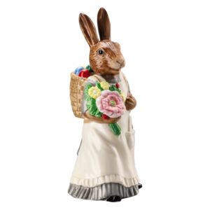 Rosenthal veľkonočná figúrka pani Zajacová s nošou, Easter Bunny Friends, 13,5 cm, maľovaná