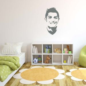 GLIX Ronaldo - nálepka na stenu Šedá 30 x 55 cm