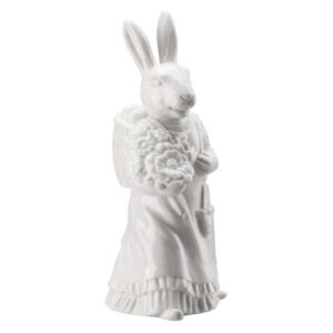 Rosenthal veľkonočná figúrka pani Zajacová s nošou, Easter Bunny Friends, 13,5 cm, biela