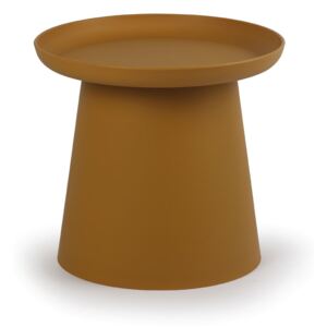 Plastový kávový stolík FUNGO priemer 500 mm, okrový
