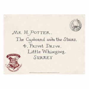 Plechová ceduľa Harry Potter - Letters, (21 x 15 cm)