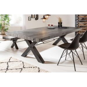 IIG - Masívny jedálenský stôl THOR 240 cm šedý borovicový