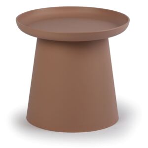Plastový kávový stolík FUNGO priemer 500 mm, tehlový
