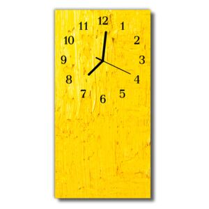 Sklenené hodiny vertikálne Umenie Abstrakcia grafika žltá