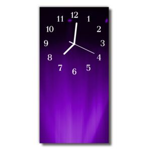 Sklenené hodiny vertikálne Umelecký vzor fialový