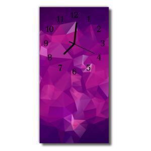 Sklenené hodiny vertikálne Art abstrakcie umelecké diela fialová