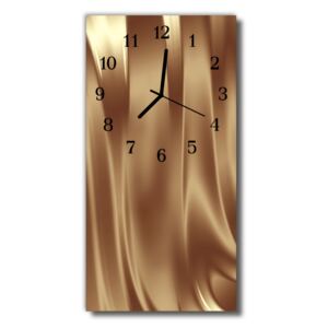 Sklenené hodiny vertikálne Kovová grafika zlatá