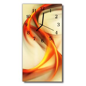 Sklenené hodiny vertikálne Abstraktné oranžová grafika