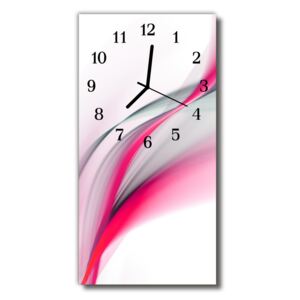 Sklenené hodiny vertikálne Umelecká abstraktné ružová
