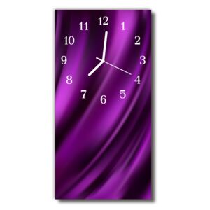 Sklenené hodiny vertikálne Plátno fialové línie