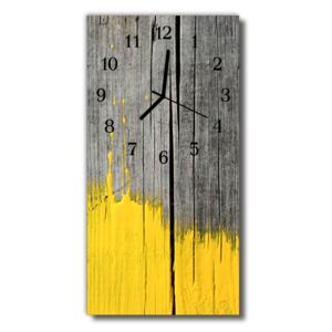 Sklenené hodiny vertikálne Žltá farba žltá