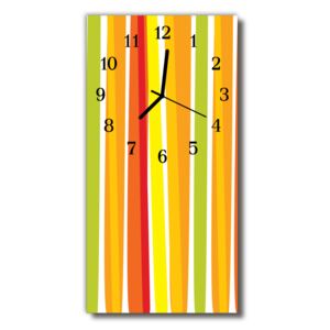Sklenené hodiny vertikálne Umelecké farebné remene