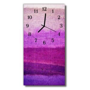 Sklenené hodiny vertikálne Maľovaná farba fialová