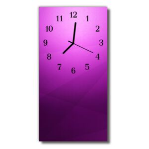 Sklenené hodiny vertikálne fialová grafika