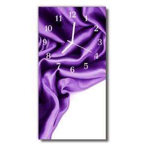 Sklenené hodiny vertikálne fialový zamat