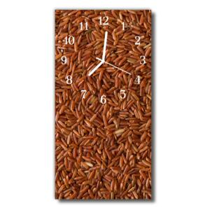 Sklenené hodiny vertikálne Hnedá ryžová kuchyne