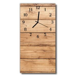 Sklenené hodiny vertikálne Béžové drevené panely