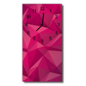 Sklenené hodiny vertikálne Umenie 3d grafické ružové
