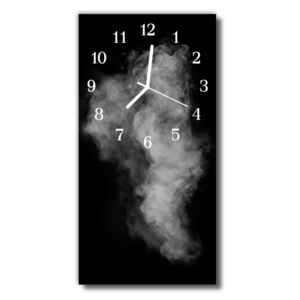 Sklenené hodiny vertikálne Abstrakcie dymu. čiernobiele
