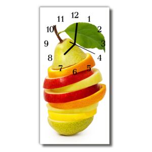 Nástenné hodiny vertikálne Kuchyňa. farebné ovocie