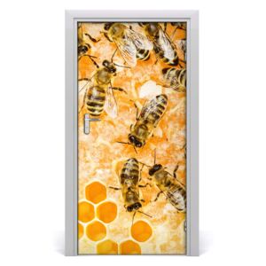 Samolepiace fototapety na dvere pracujúci včely
