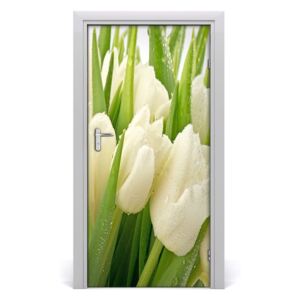 Fototapeta samolepiace biele tulipány
