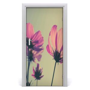 Fototapeta samolepiace na dvere ružové kvety