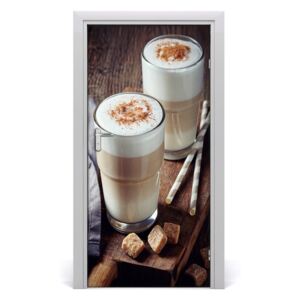 Fototapeta na dvere samolepiace káva latte