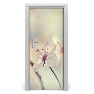 Samolepiace fototapety na dvere kvety višne
