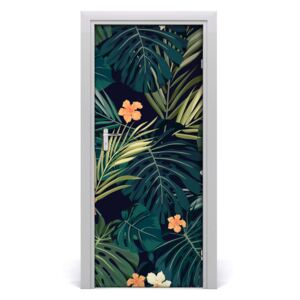 Samolepiace fototapety na dvere havajskej kvety