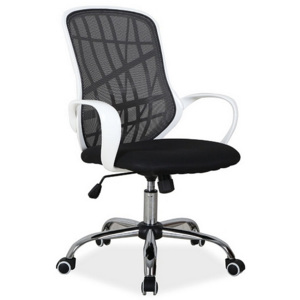 Kancelárska stolička MORGAN, 95-105x51x45x48-58, čierna/biala