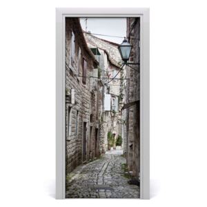 Fototapeta samolepiace dvere ulička Chorvátsko