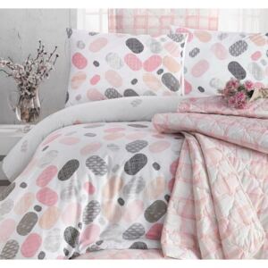 Issimo Home Bavlnené posteľné obliečky Lovable pink, 100%BAVLNA RANFORCE, 2x50x70/1x200x220cm+PLACHTA 240x260cm, Novinka
