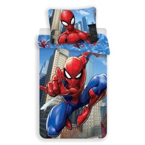 Jerry Fabrics Detské posteľné obliečky Spiderman blue 02, Hladká bavlna, 1x70x90/1x140x200cm, Novinka
