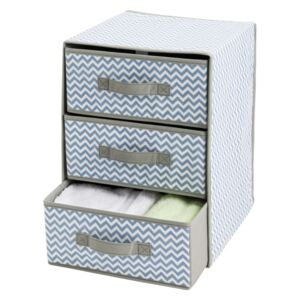 Blancheporte Box s tromi zásuvkami sivá 31 x 30 x 41,5 cm