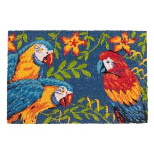 Blancheporte Vonkajšia rohožka, papagáje modrá 40x60 cm