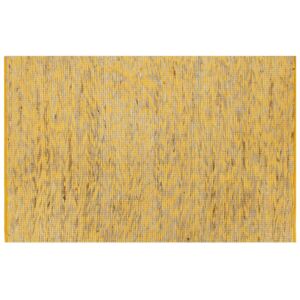 Ručne vyrobený jutový koberec žltý a prírodný 80x160 cm